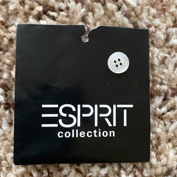 Esprit white 100% cotton hand-stitch blouse. Threads pulling sleeves. Women's XS - Picture 3 of 15